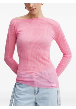 PINKO ribbed off-shoulder top