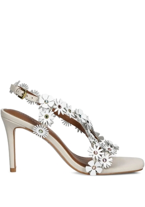 Kurt Geiger London floral-appliqué pumps - White