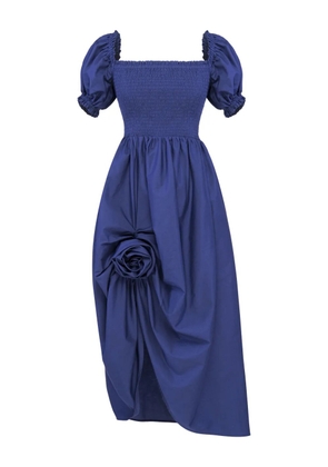 Sleeper Belle off-shoulder smocked dress - Blue