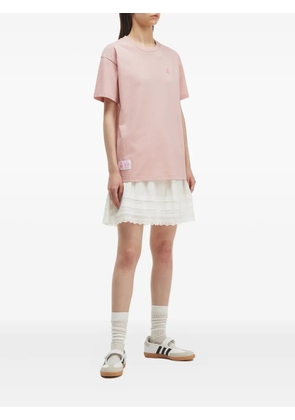 FINGERCROXX embroidered cotton T-shirt - Pink