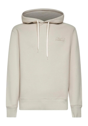 Autry drawstring-hood cotton sweater - Neutrals