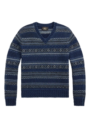 Ralph Lauren RRL Fairisle V-neck sweater - Blue