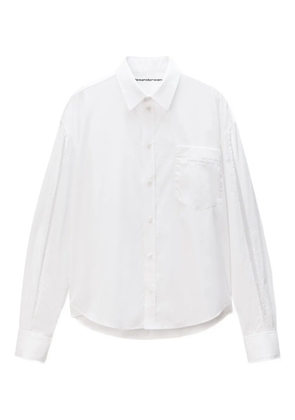 Alexander Wang slashed-sleeve shirt - 100 WHITE
