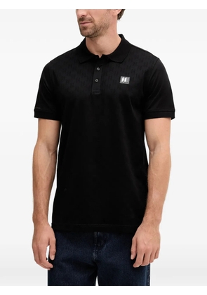 Karl Lagerfeld logo-patch polo shirt - Black