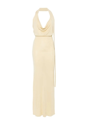 Aya Muse fine-knit maxi dress - Yellow