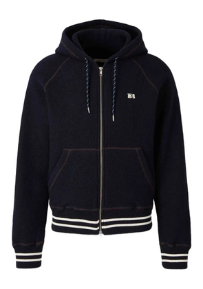 Wales Bonner hooded wool cardigan - Blue