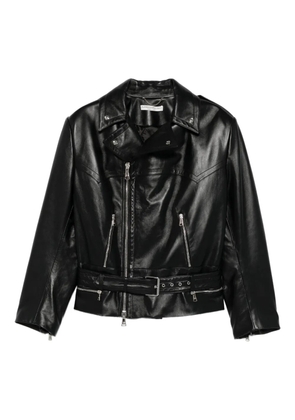 Alessandra Rich leather biker jacket - Black