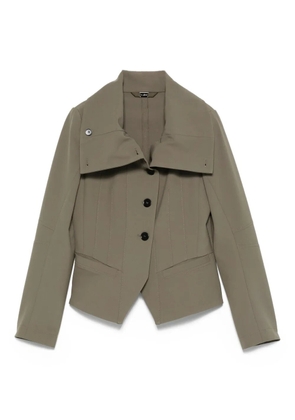 High Scrunch folded-collar button jacket - Green