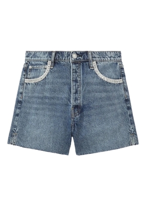 rag & bone crystal-embellished denim shorts - Blue