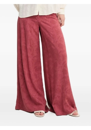 Hoss Intropia floral-embroidered trousers - Pink
