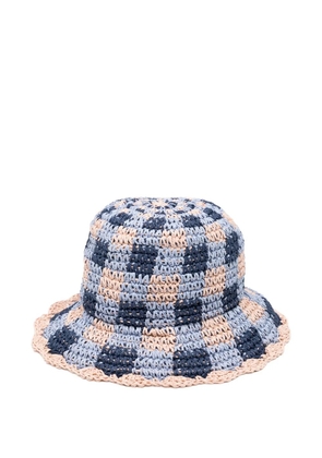 DAMSON MADDER Gingham bucket hat - Blue