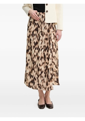 Pedro Del Hierro elastic-waist printed skirt - Brown