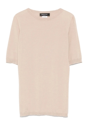 Fabiana Filippi short-sleeve cashmere top - Neutrals