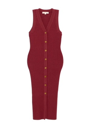 Michael Kors ribbed stretch midi dress - Red