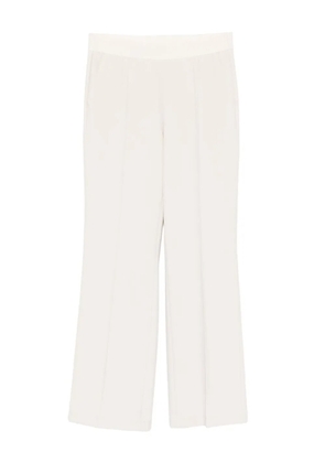 Cambio elastic-waist crease-detail trousers - Neutrals