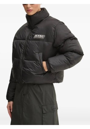 karl kani logo-patch puffer jacket - Black