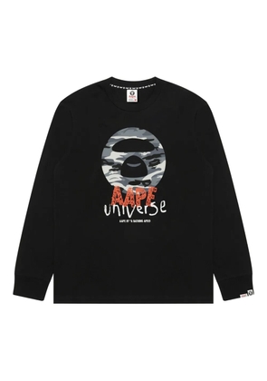 AAPE BY *A BATHING APE® crew-neck long-sleeve sweatshirt - Black