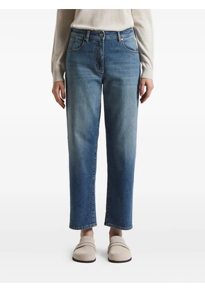 Peserico logo-patch five-pocket jeans - Blue
