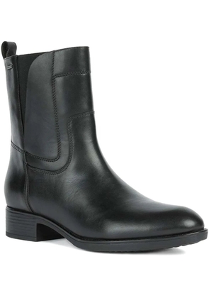 Geox zip-fastening leather boots - Black