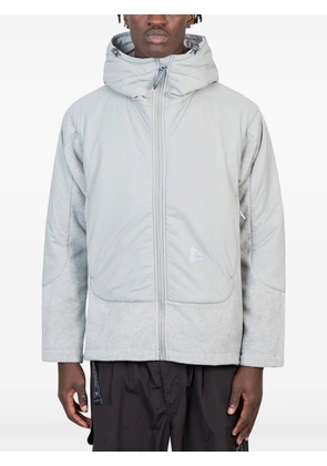and Wander fleece-paneled hooded jacket - Grey
