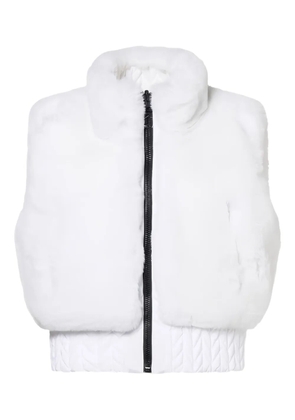 Goldbergh Lina faux-fur zip ski gilet - White