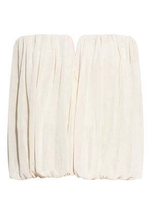 ISABEL MARANT Amalia gathered strapless blouse - Neutrals