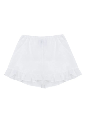 Sleeper Cha Cha ruffled hem shorts set - White