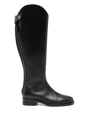 Aeyde zip-detailng leather boots - Black