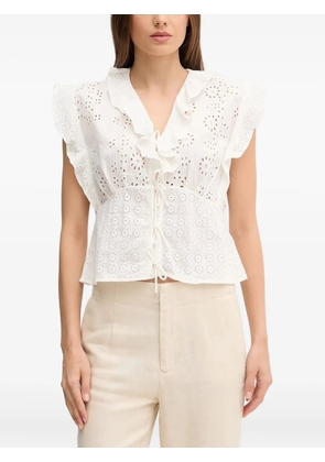 Pedro Del Hierro ruffle-detail top - White