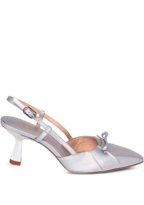 Gold & Rouge 60mm slingback sandals - Silver