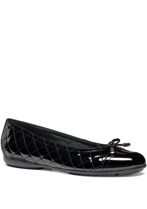 Geox quilted-effect bow ballet flats - Black
