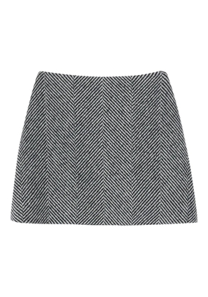 Ermanno Scervino herringbone-pattern mini skirt - Grey