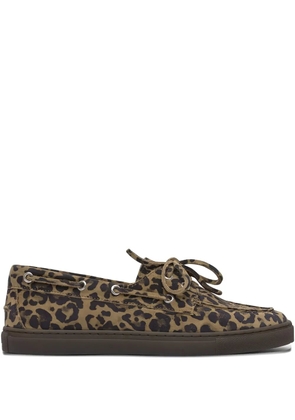 Copenhagen leopard-print loafers - Brown