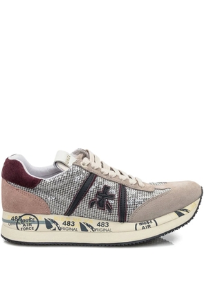 Premiata sequin-embellished low-top sneakers - Neutrals
