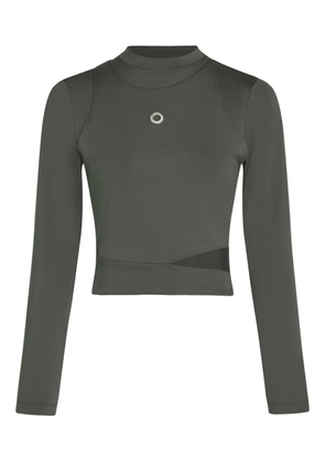 Karl Lagerfeld Jeans high-neck cut-out top - Grey