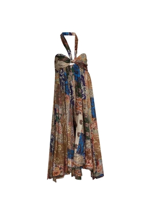 ZIMMERMANN paisley-print halterneck midi dress - Neutrals