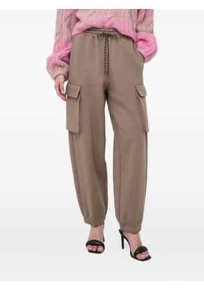 Miss Sixty embroidered-logo cargo-pocket joggers - Brown