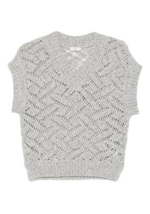 Peserico knitted vest - Grey