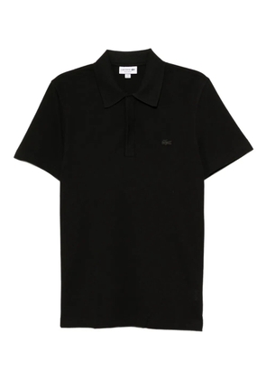 Lacoste logo-appliqué cotton polo shirt - Black
