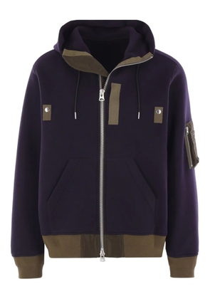 sacai zip-up hoodie - Purple