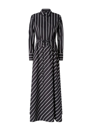 PINKO diagonal-stripe shirt dress - Black