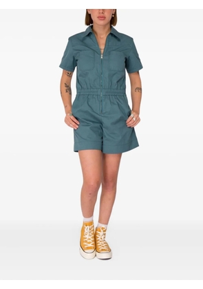 A.P.C. short-sleeve zip playsuit - Blue