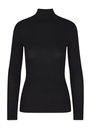FRAME ribbed high-neck top - Black