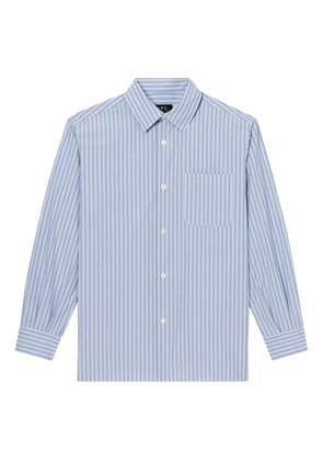 A.P.C. Sela striped cotton shirt - Blue