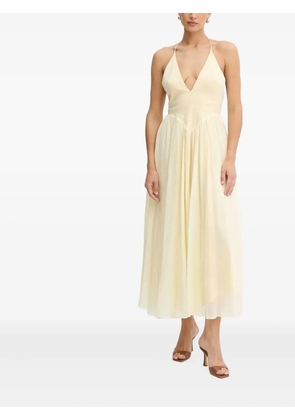 Bardot Arletha cross-back gathered maxi dress - Yellow