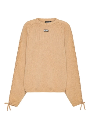 ROTATE BIRGER CHRISTENSEN round-neck long-sleeve sweater - Brown