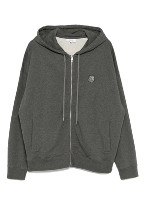 Maison Kitsuné fox-head patch hoodie - Grey