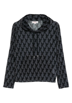 MASU all-over graphic print hoodie - Black