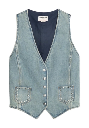 Zadig&Voltaire V-neck studded waistcoat - Blue