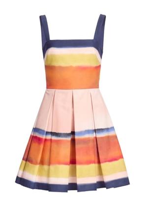 Elie Saab printed cotton mini dress - Blue